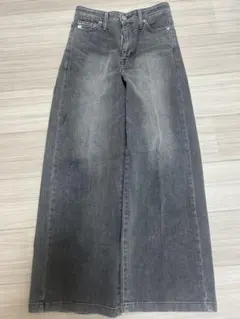 サムシング×フリークスストア LISA WIDE グレー　ワイドパンツ　デニム