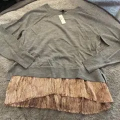 新品　J.Crew グレー フリルニット L ペプラムのサムネイル
