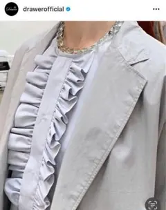 Drawer購入Charvet シャルベフリルブラウスシャツ⭐︎土日セール⭐︎のサムネイル