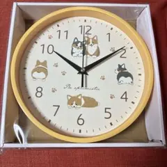 コーギー犬 サイレントウォールクロック 29cm