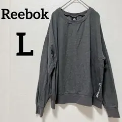 ✨️️海外古着✨️Reebok【L】リーボック スウェット グレー ロゴ 裏起毛