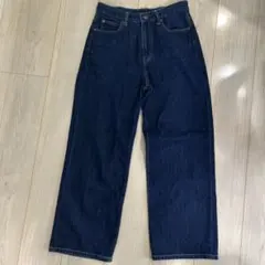 UNIQLO ダークブルーワイドデニムパンツ