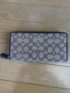 COACH シグネチャー ラウンドファスナー 長財布