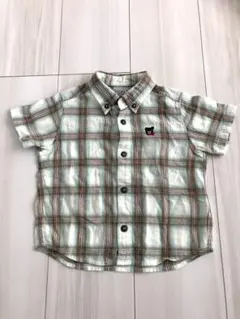 ダブルビー 半袖チェックシャツ 90