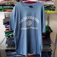 90sアメリカ製メンズ古着Lヴィンテージ青ブルーtシャツUSA直輸入