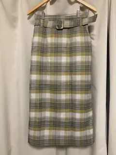 LOWRYS FARM/ベルト付チェック柄タイトスカート