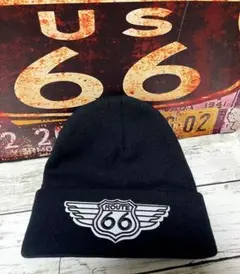 【新品❣️】ルート66 ニット帽　ビーニー　ブラック　黒