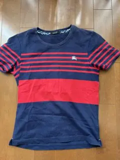 バーバリーブラックレーベル　Tシャツ ネイビー/レッド