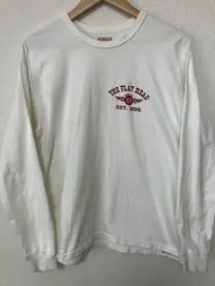 美品☆フラットヘッド☆長袖☆ロンt☆ホワイト☆Ｌサイズ
