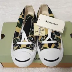 【新品未使用 箱付】希少 CONVERSE ジャックパーセル カモフラ 23cm