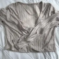 2ピースキャミソールワンピース gu カーディガンのみ 新品 ベージュ