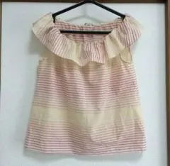 CROLLAオフショルダーボーダートップス