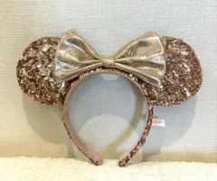 ディズニー ミニー スパンコールカチューシャ ピンクゴールド