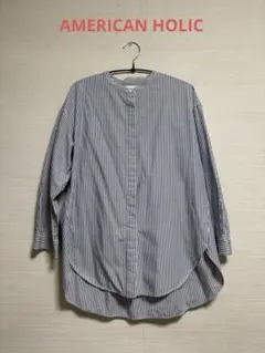 ☆本日限定☆ AMERICAN HOLIC ストライプパンドカラーシャツ