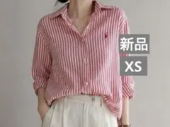 ❤️ラルフローレン 大人気リネンシャツ 赤白 XXS 赤ポニー ❣️ラルフローレン 大人気 リネンシャツ 赤白 赤ポニー SP❣️ - メルカリ