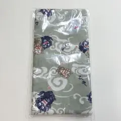シーサー柄のガーゼタオル