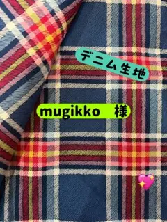 16ᰔᩚ【1m】キャスキッドソン・デニム生地(チェック)