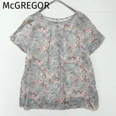 【マックレガー】半袖カットソー　M　コットン　リバティ花柄　切り替え　美品のサムネイル