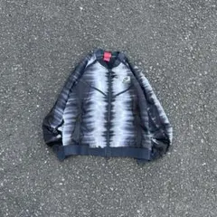 00s Nike ナイロンブルゾン 総柄 ジャケット Y2K ブラック ホワイト