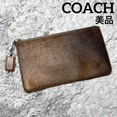 【美品】COACH コーチ フラグメントケース ミニポーチ ユニセックス