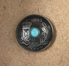 デンマーク　25オーレ コンチョ 1985 ”M ターコイズ