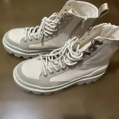 ESPERANZAベージュ ハイカット 厚底ブーツ