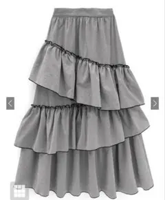 GRL ギンガムチェック柄ティアードロングスカート[on314] グレイル