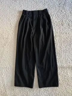 UNIQLO タックワイドパンツ ブラック XS