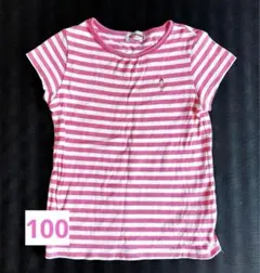 MIKIHOUSE ピンクボーダー Tシャツ♡100のサムネイル