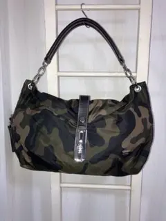 LA BAGAGERIE迷彩ナイロンハンドバッグ・ショルダーバッグ美品