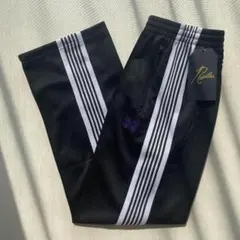 Needles トラックパンツ ブラック　ホワイト Needles - Needles トラックパンツ 白黒の通販 by jon