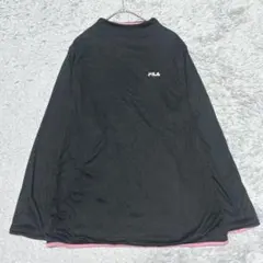 FILA モックネックトップスカットソー［F］ブラックのサムネイル