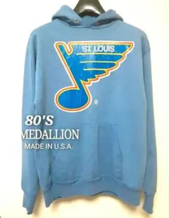 80s USA製 NHL ブルース パーカー L