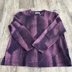 FujiVogue 長袖ニット 紫とピンクのグラデーション