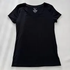 ブラック スリムフィット Vネック Tシャツ M