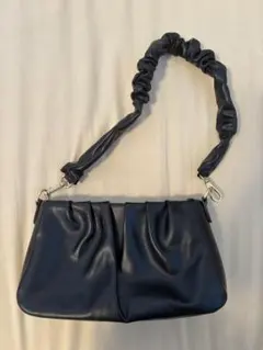 ショルダーバック ハンドバック 2WAY ギャザーバック ブラック