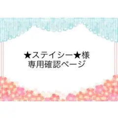 ★ステイシー★様　専用確認ページ　２５１００４