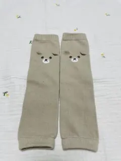 美品　ベビー　レッグウォーマー クマの顔デザイン