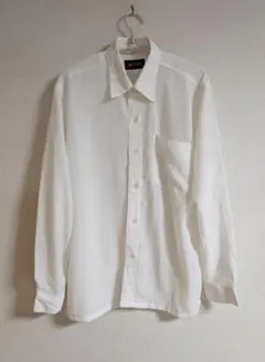 90年代〜 古着 pops オフホワイト ジャガード織り 長袖シャツ