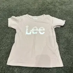 Lee ピンク ロゴプリント Tシャツ