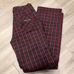 adidas チェック柄パンツ　ゴルフ　レディース