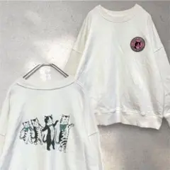 OLIVER BONAS｜猫プリントスウェット｜トレーナー｜オーバーサイズ｜海外のサムネイル