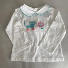 ※新品タグ付き※ jacadi 36M 96cm 長袖Tシャツ 猫と花プリント