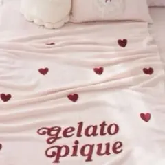 ジェラートピケハートLOGOジャガードマルチカバーピンクgelatopiqueのサムネイル