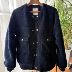 ANTGAUGE アントゲージ　ノーカラーボアデニムジャケット　レディース