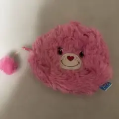 ケアベア　ミニポーチ　ピンク　キーホルダー