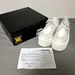 YOSUKE 厚底シューズ ホワイト 24.5cm