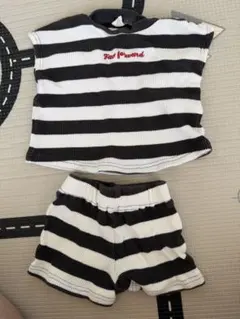 半袖カットソーセットアップ　ワッフル素材
