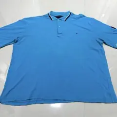超ビッグサイズTOMMY HILFIGER ライトブルーポロシャツ 6XL