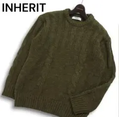 INHERIT インヘリット 秋冬 ウール混 セーター ニット Sz.M メンズ